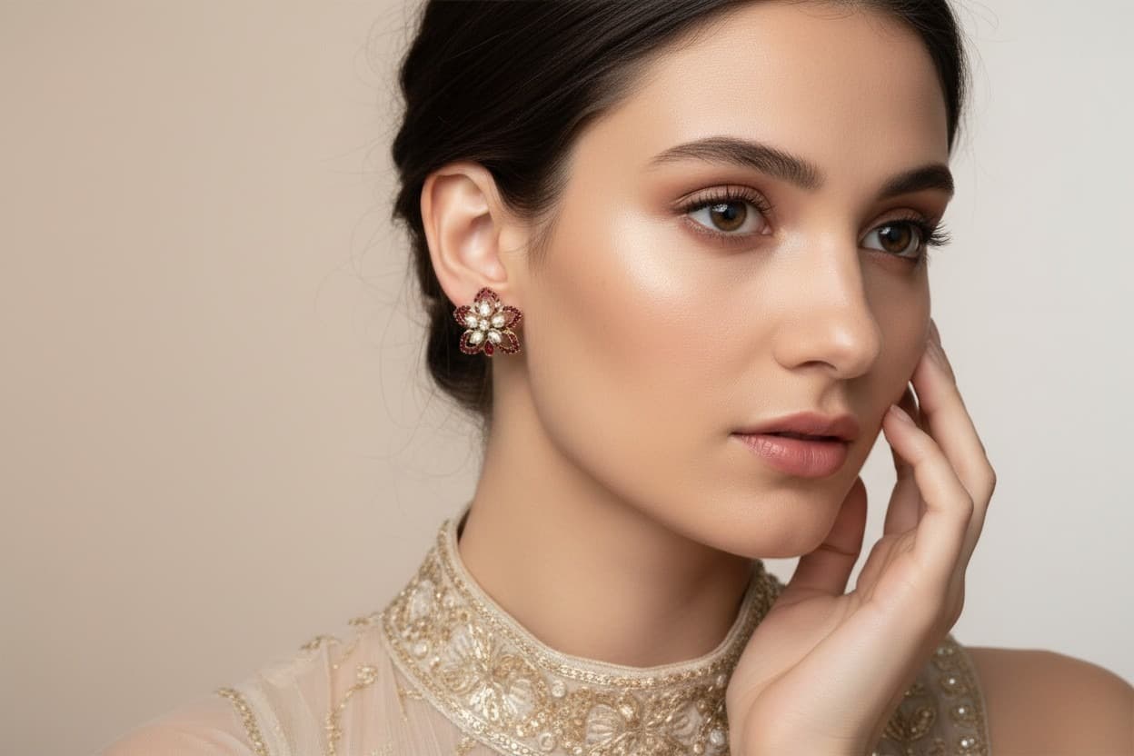 Red Bloom Studs alternate