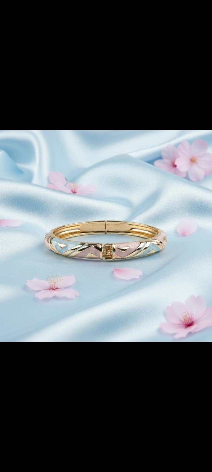 Pretty pink blue Bangle Bracelet