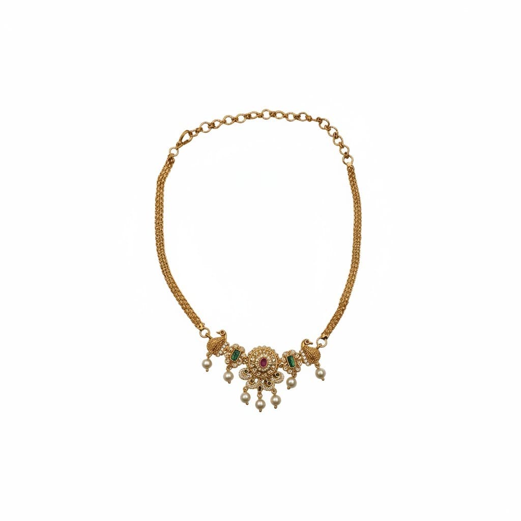 Ethnic Swan Motif Necklace alternate