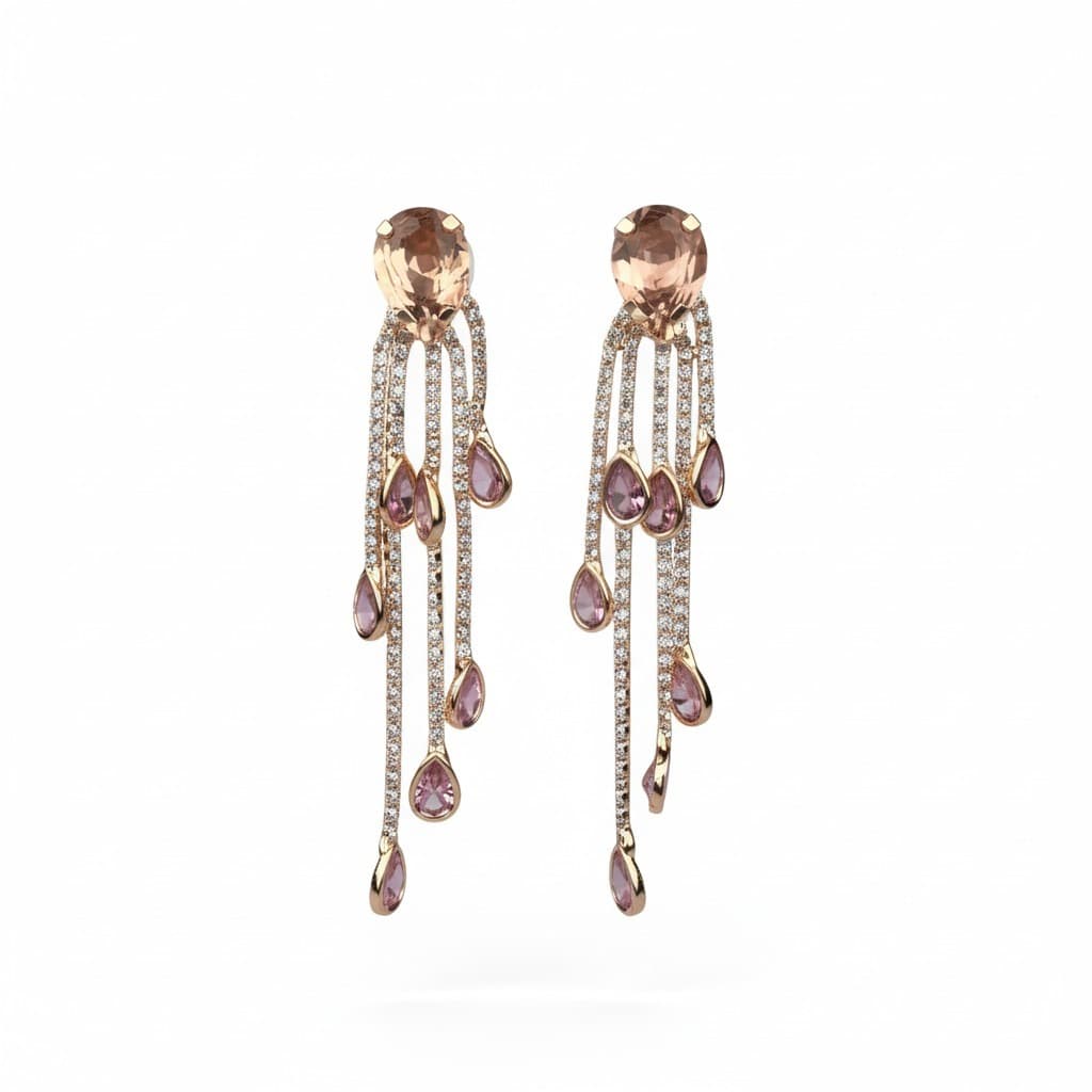 Blush Cascade Drop Earrings alternate