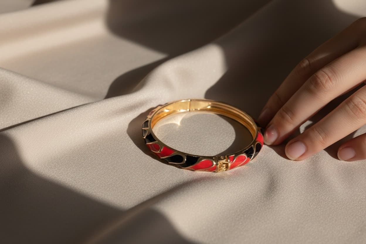 Glossy bold Enamel Bangle alternate
