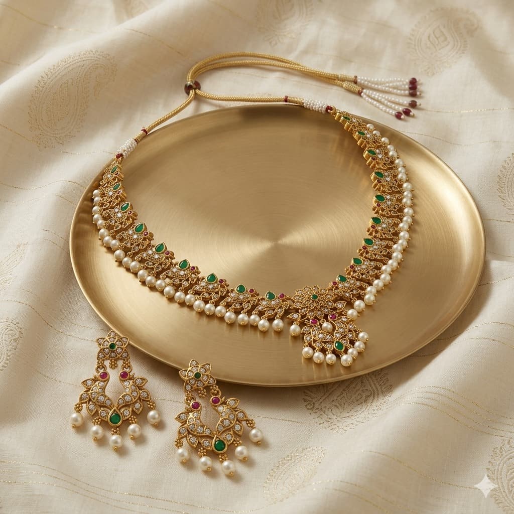 Morika Pearl Necklace Set