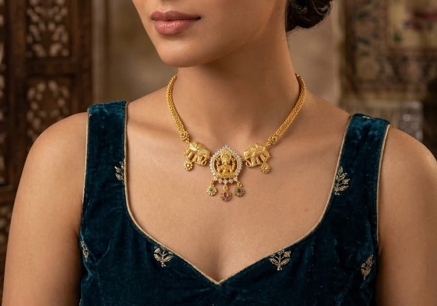 Lakshmi motif pendant alternate